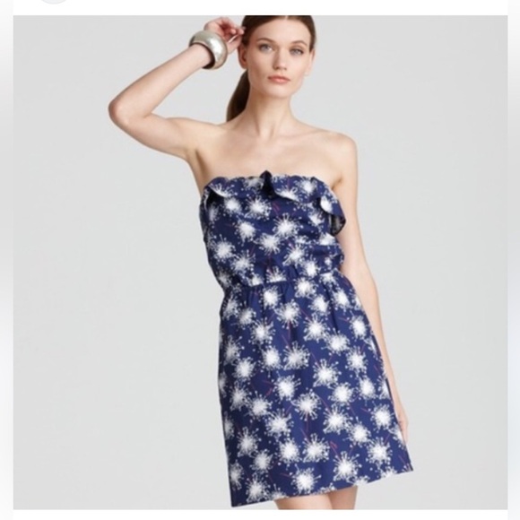 Lilly Pulitzer Dresses & Skirts - Lilly Pulitzer Fireworks Libby Dress Bright Navy Sparkle Glow Women’s Size M